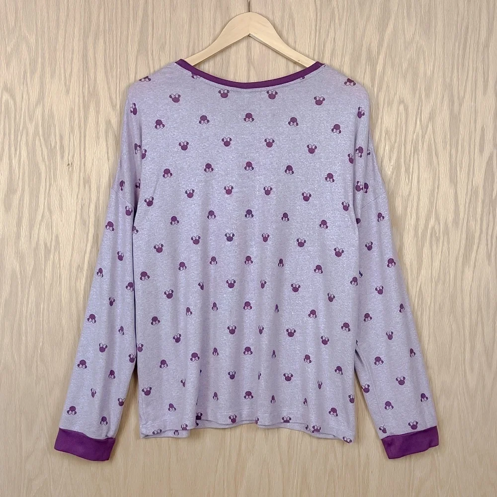 Disney Character Cozy Purple Minnie Mouse Pajama Set - Picture 8 of 16